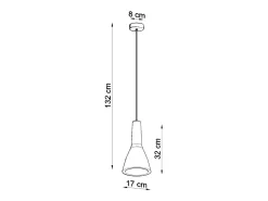 Clearance Sollux Lighting Sollux - Lámpara colgante de techo tipo domo con 1 luz blanca, E27 Gris