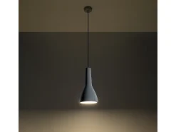 Clearance Sollux Lighting Sollux - Lámpara colgante de techo tipo domo con 1 luz blanca, E27 Gris