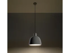Sollux Lighting Lámpara Suspendida-Sollux - Lámpara colgante de techo tipo domo con 1 luz blanca, E27 Gris