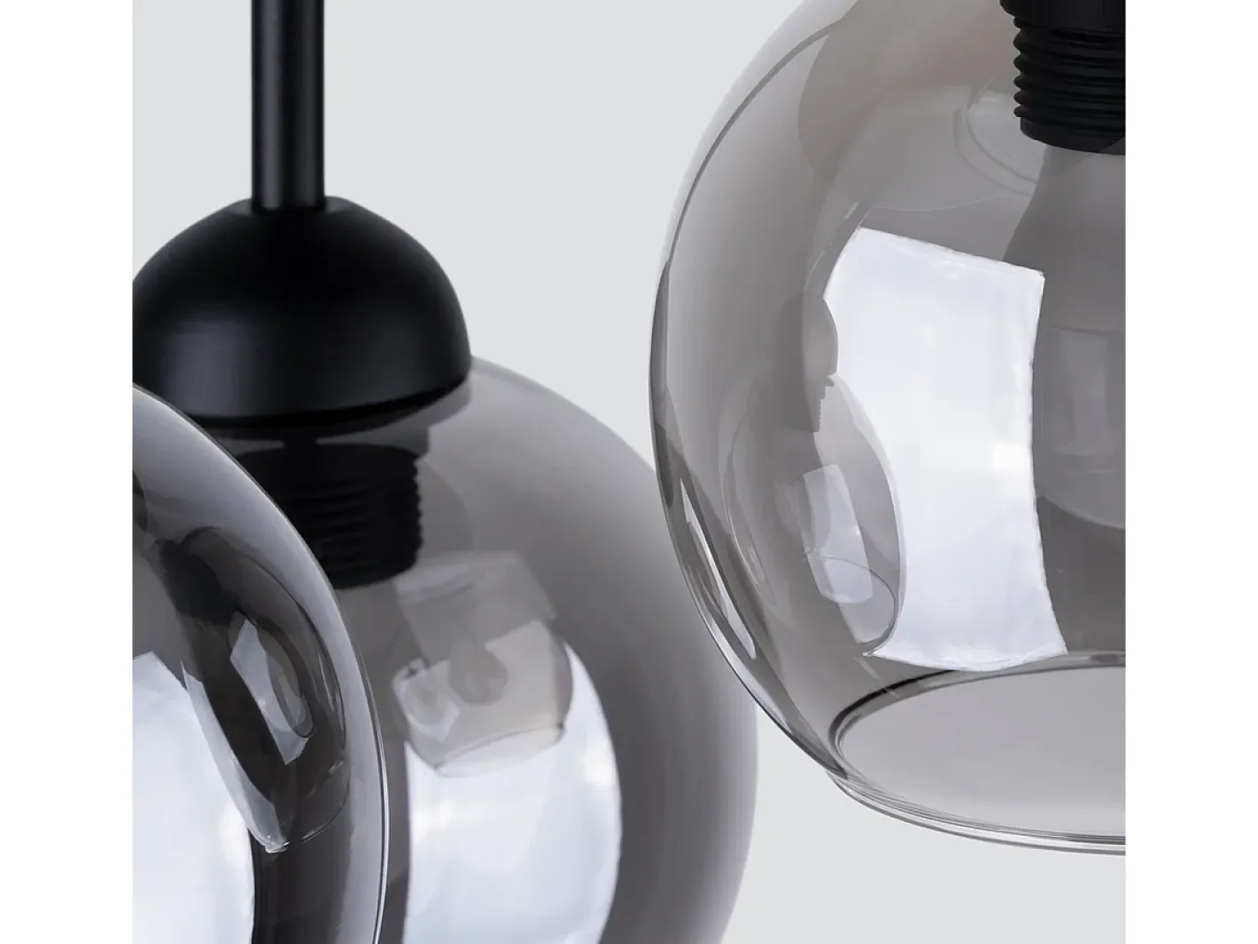 Sollux Lighting Lámpara Suspendida-Sollux Alino Lámpara de techo semiempotrable multi brazos negra Negro