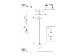 Sollux Lighting Sollux Alino Plafón colgante Dome Negro Sale