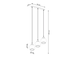Outlet Sollux Lighting Sollux Alino Plafón colgante Bar Negro