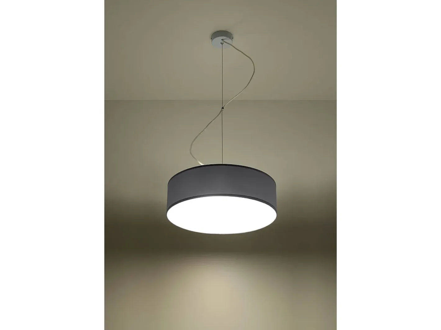 Sollux Lighting Sollux ARENA - Lámpara colgante de techo redonda con 2 luces Plata, E27 Gris