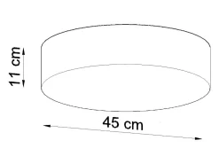 Sollux Lighting Plafón-Sollux ARENA - Lámpara de techo redonda de 3 luces a ras de plata, E27 Gris
