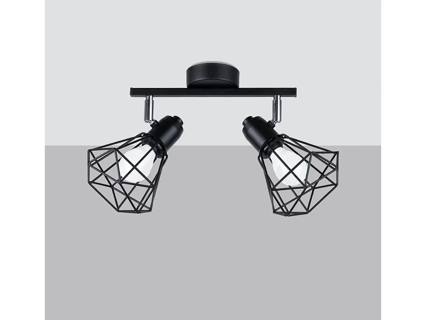 Clearance Sollux Lighting Sollux Artemis Foco de techo Twin Negro