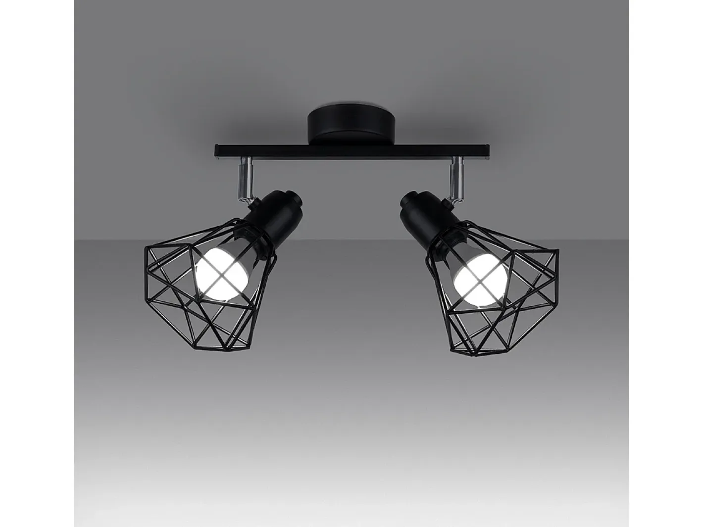 Clearance Sollux Lighting Sollux Artemis Foco de techo Twin Negro