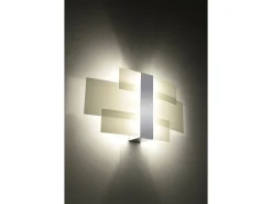 Sollux Lighting Sollux CELIA - Aplique de pared a ras de suelo con 2 luces Cromo, , G9 Blanco Hot