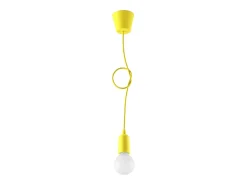 Discount Sollux Lighting Sollux DIEGO - 1 lámpara colgante de techo amarilla Amarillo