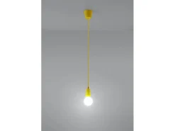 Discount Sollux Lighting Sollux DIEGO - 1 lámpara colgante de techo amarilla Amarillo
