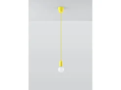 Discount Sollux Lighting Sollux DIEGO - 1 lámpara colgante de techo amarilla Amarillo