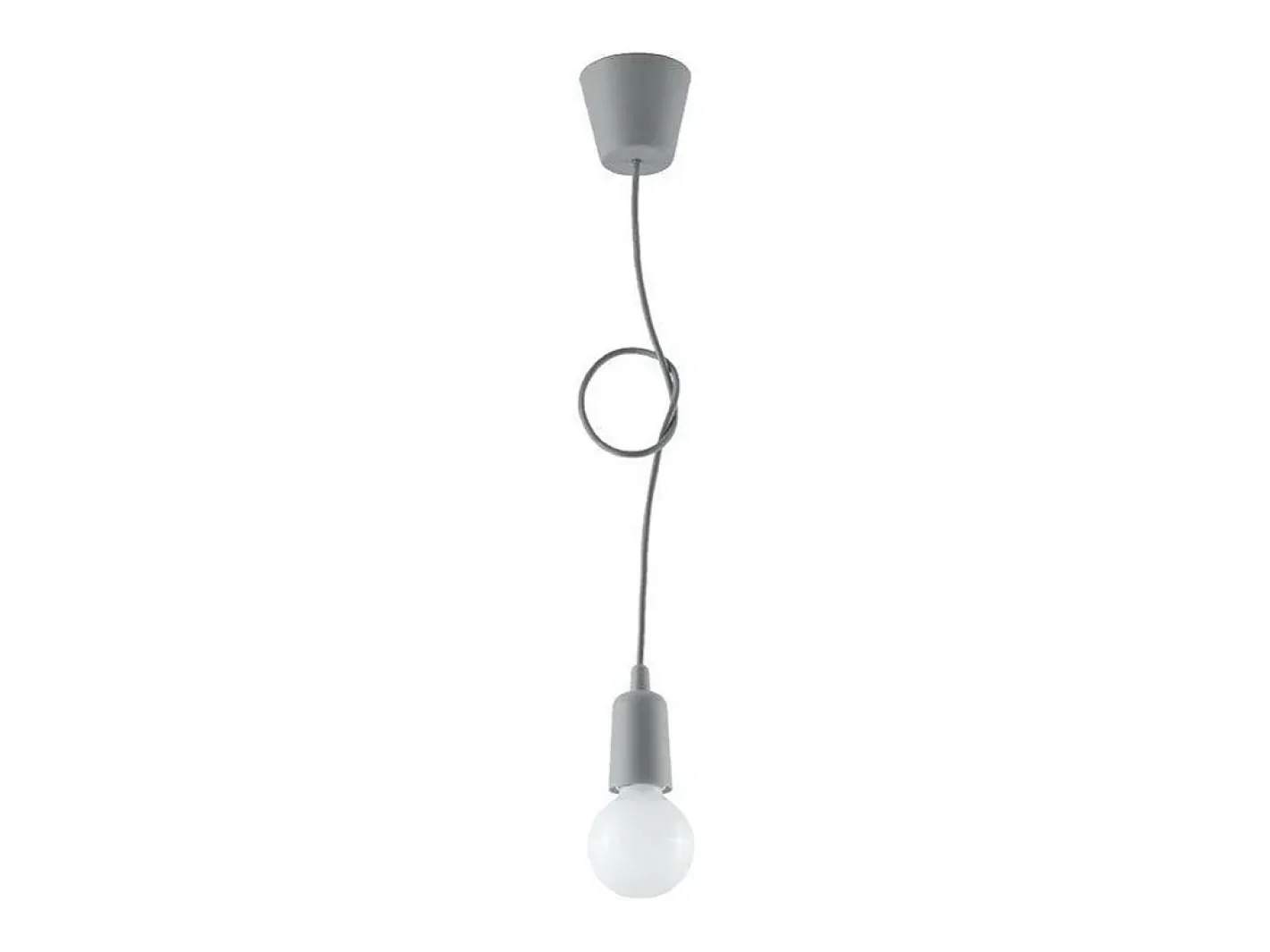 Sollux Lighting Lámpara Suspendida-Sollux DIEGO - 1 luz colgante de techo Gris