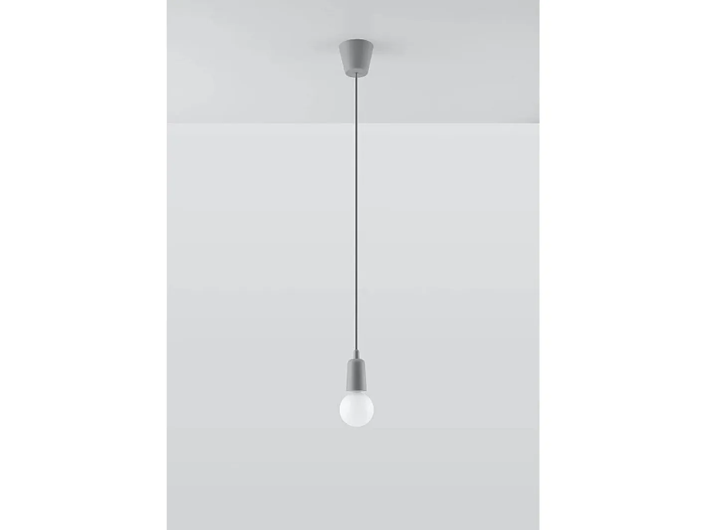 Sollux Lighting Lámpara Suspendida-Sollux DIEGO - 1 luz colgante de techo Gris