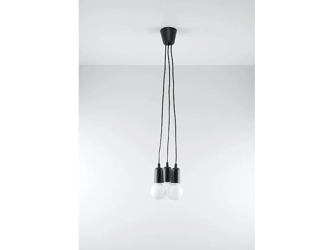 Sollux Lighting Sollux DIEGO - Colgante de racimo de techo de 3 luces Negro Clearance