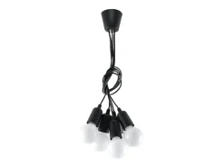 Sollux Lighting Lámpara Suspendida-Sollux DIEGO - Colgante de racimo de techo de 5 luces Negro