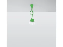 Sollux Lighting Lámpara Suspendida-Sollux DIEGO - Lámpara colgante de techo con 3 luces Verde