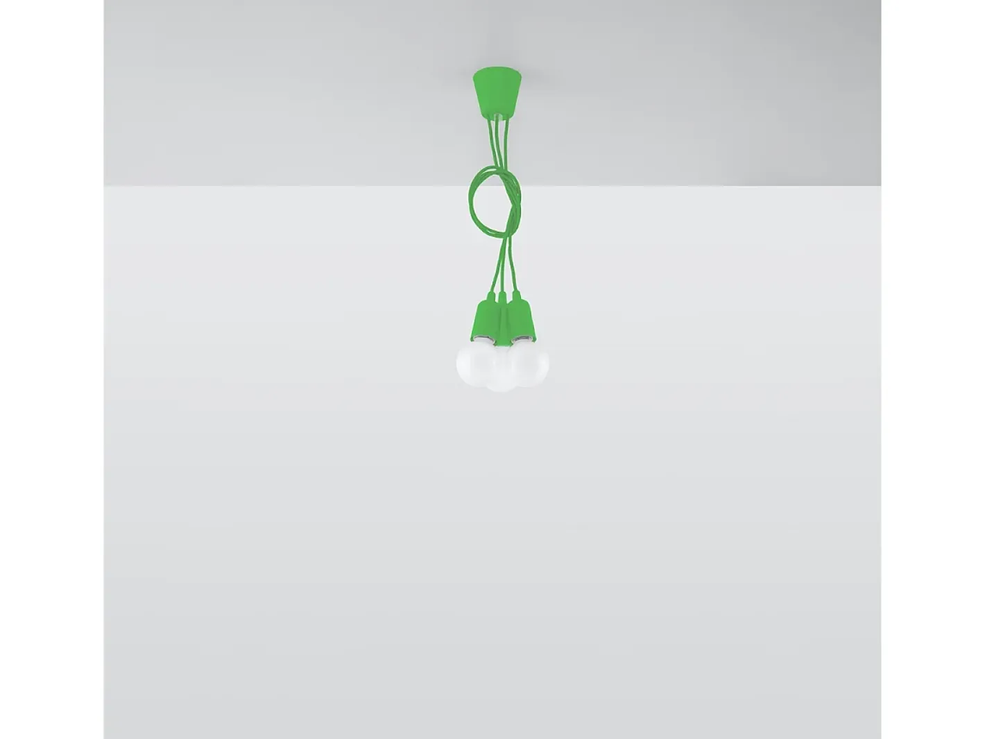 Sollux Lighting Lámpara Suspendida-Sollux DIEGO - Lámpara colgante de techo con 3 luces Verde