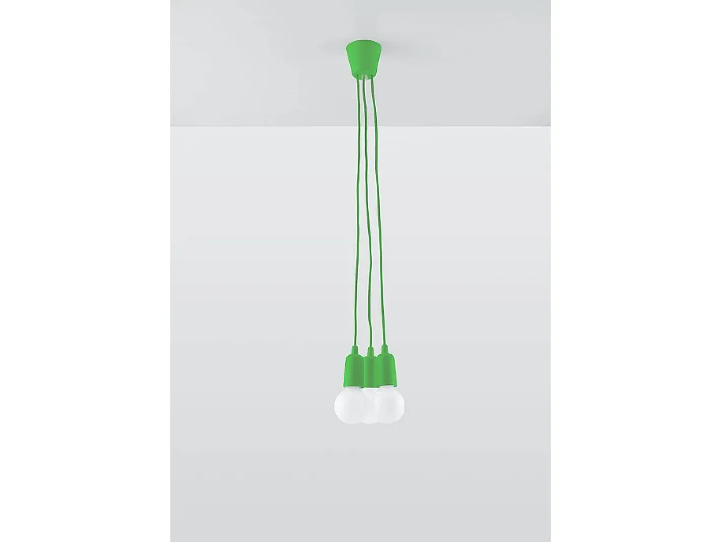 Sollux Lighting Lámpara Suspendida-Sollux DIEGO - Lámpara colgante de techo con 3 luces Verde