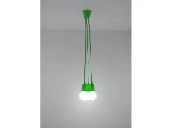 Sollux Lighting Lámpara Suspendida-Sollux DIEGO - Lámpara colgante de techo con 3 luces Verde