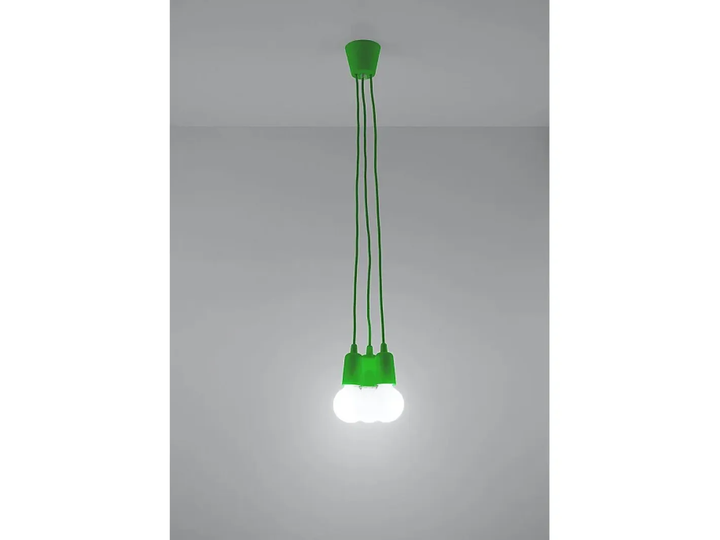 Sollux Lighting Lámpara Suspendida-Sollux DIEGO - Lámpara colgante de techo con 3 luces Verde