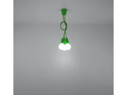 Sollux Lighting Lámpara Suspendida-Sollux DIEGO - Lámpara colgante de techo con 3 luces Verde