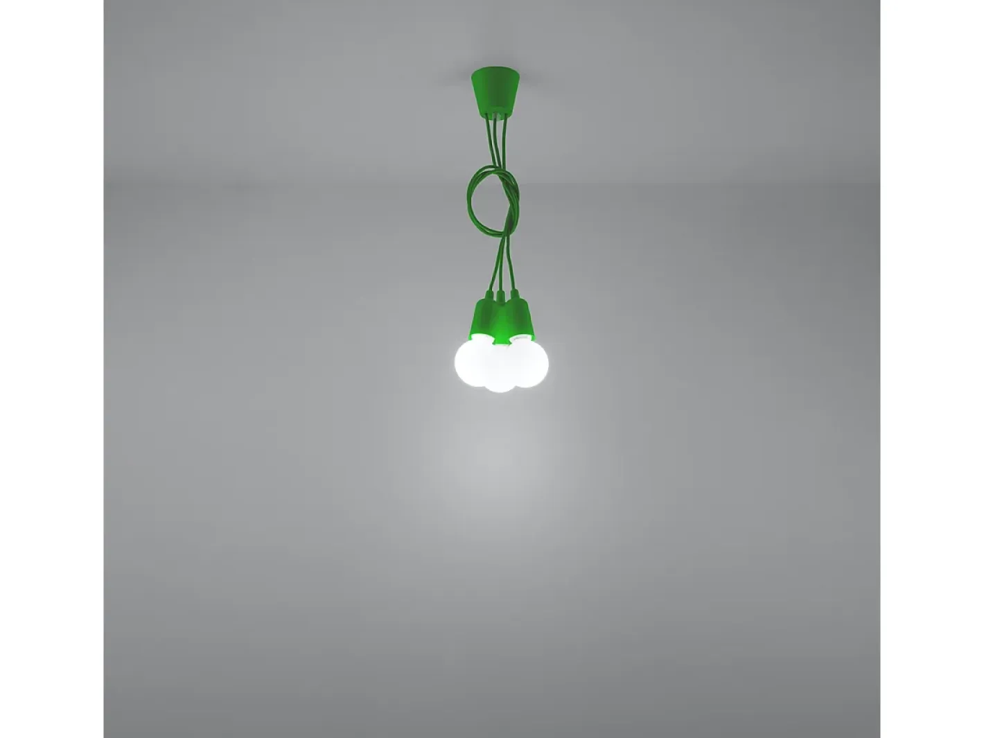 Sollux Lighting Lámpara Suspendida-Sollux DIEGO - Lámpara colgante de techo con 3 luces Verde