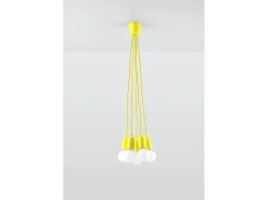 Sollux Lighting Sollux DIEGO - Lámpara colgante de techo con 5 luces, Amarillo Outlet