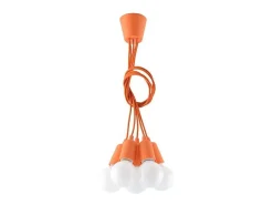 Sollux Lighting Sollux DIEGO - Lámpara colgante de techo con 5 luces, Naranja Hot