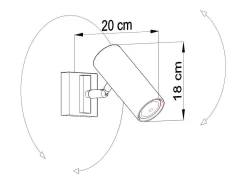 Sollux Lighting Sollux DIREZIONE - 1 foco de luz , GU10 Blanco Sale