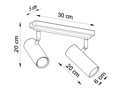 Sollux Lighting Sollux DIREZIONE - Barra de 2 focos de luz blanca, GU10 Blanco Sale