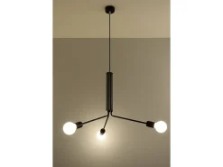 Online Sollux Lighting Sollux DUOMO - Colgante colgante de 3 luces en racimo , E27 Negro