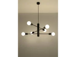 Sollux Lighting Sollux DUOMO - Lámpara colgante de techo con múltiples brazos, 6 luces, , E27 Negro Online