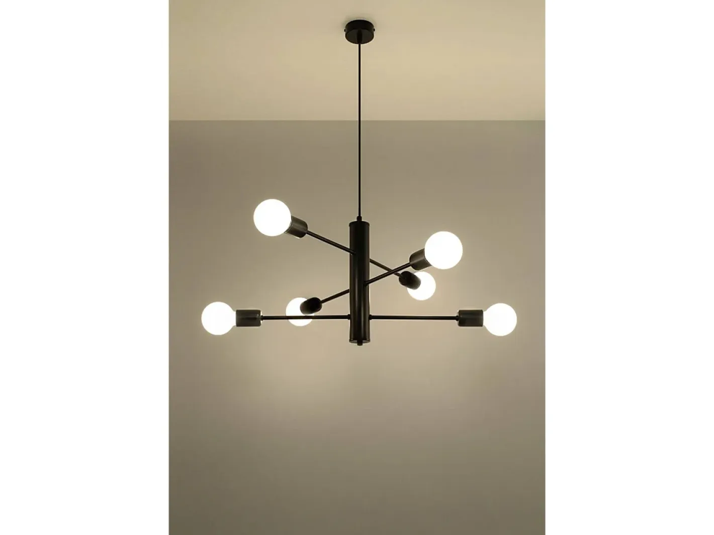 Sollux Lighting Sollux DUOMO - Lámpara colgante de techo con múltiples brazos, 6 luces, , E27 Negro Online