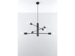 Sollux Lighting Sollux DUOMO - Lámpara colgante de techo con múltiples brazos, 6 luces, , E27 Negro Online
