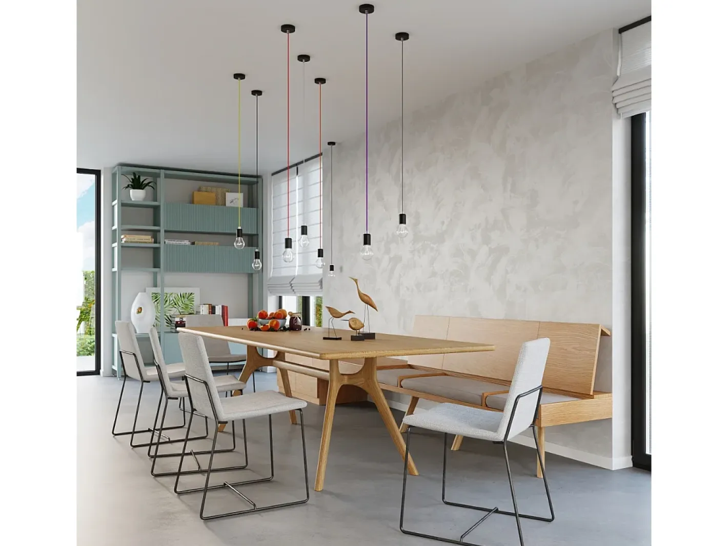 Sollux Lighting Lámpara Suspendida-Sollux EDISON - Lámpara colgante de techo con 1 luz Negra, E27 Negro