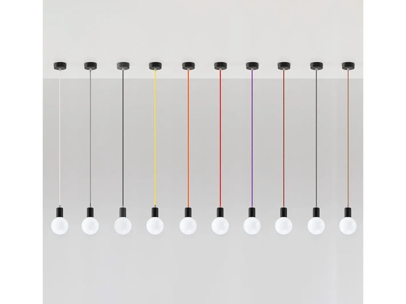 Sollux Lighting Lámpara Suspendida-Sollux EDISON - Lámpara colgante de techo con 1 luz Negra, E27 Negro