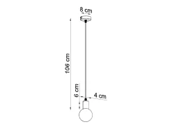 Sollux Lighting Lámpara Suspendida-Sollux EDISON - Lámpara colgante de techo con 1 luz Negra, E27 Negro