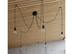 Sollux Lighting Sollux EDISON - Lámpara colgante de 7 luces en racimo , E27 Negro Clearance