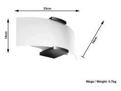 Sollux Lighting Aplique Para Pared-Sollux EMILIO - Aplique de 2 luces , Wengué, E14 Blanco