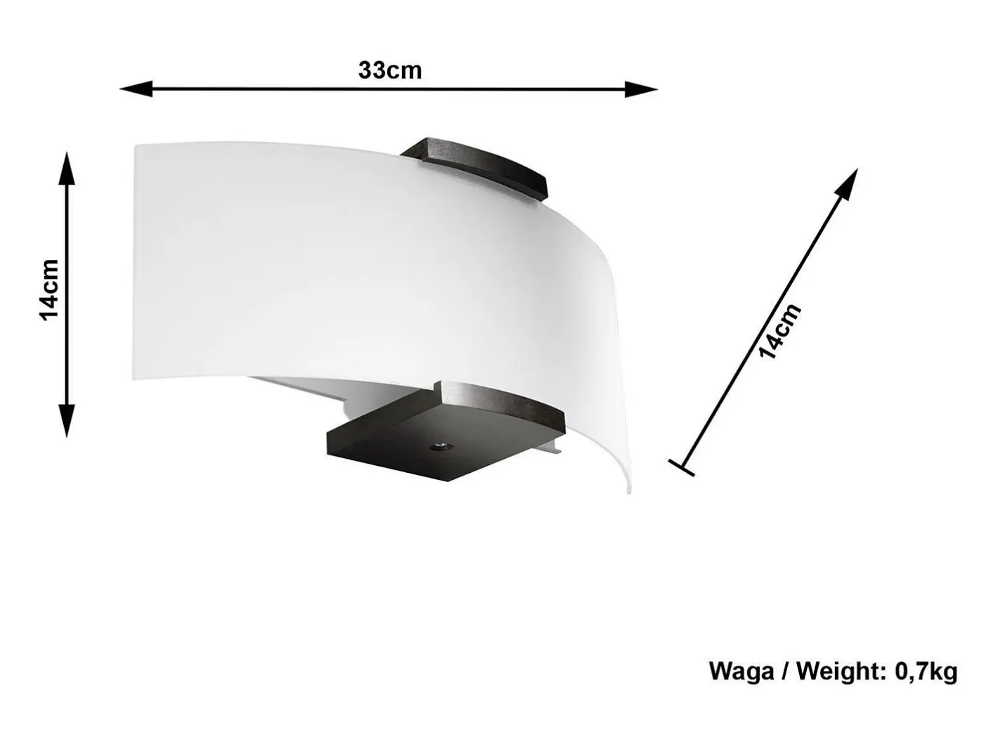 Sollux Lighting Aplique Para Pared-Sollux EMILIO - Aplique de 2 luces , Wengué, E14 Blanco