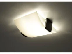 Sollux Lighting Plafón-Sollux EMILIO - Lámpara de techo empotrada 2 luces Blanca, Wengué, E27 Blanco