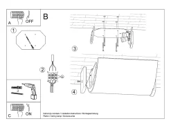 Sollux Lighting Plafón-Sollux EMILIO - Lámpara de techo empotrada 2 luces Blanca, Wengué, E27 Blanco