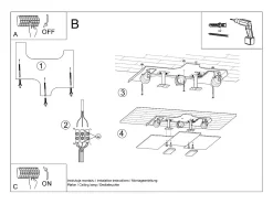 Outlet Sollux Lighting Sollux FABIANO - Plafón decorativo de 3 luces , Cromado, E27 Blanco