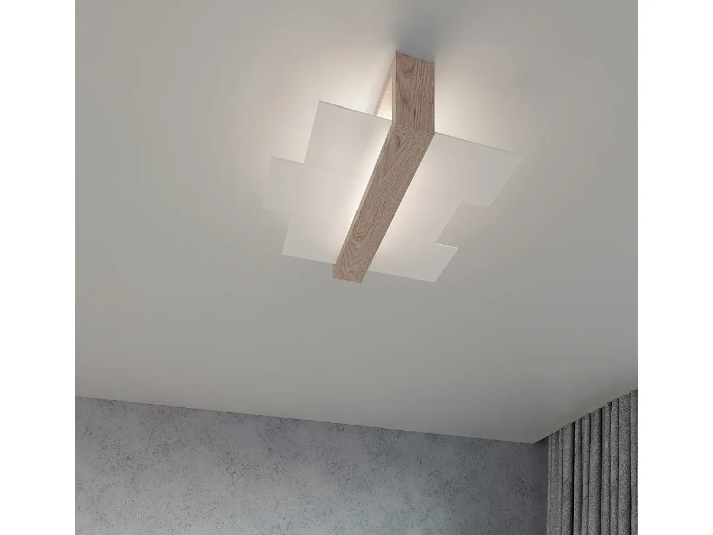 Sollux Lighting Sollux FENIKS - 1 Aplique de pared a ras de madera natural, E27 Marru00f3n Discount
