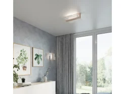 Sollux Lighting Sollux FENIKS - 1 Aplique de pared a ras de madera natural, E27 Marru00f3n Discount