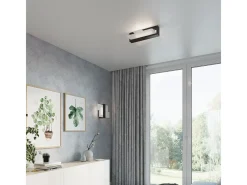 Sollux Lighting Aplique Para Pared-Sollux FENIKS - 1 luz de pared a ras de suelo Negro, E27 Marru00f3n