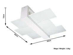 Sollux Lighting Sollux FENIKS - Lámpara de techo empotrada de 2 luces Blanca, E27 Blanco Discount