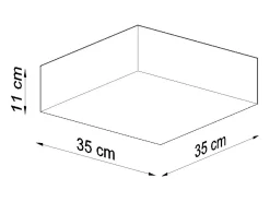 Sollux Lighting Sollux HORUS - Lámpara de techo cuadrada a ras de suelo con 2 luces Plata, E27 Gris