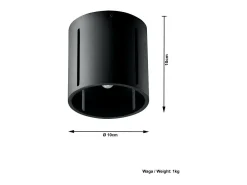 New Sollux Lighting Sollux INEZ - 1 luz de techo empotrada en , G9 Negro