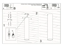 Sollux Lighting Plafón-Sollux LAGOS - 1 Downlight de superficie de luz blanca, GU10 Blanco