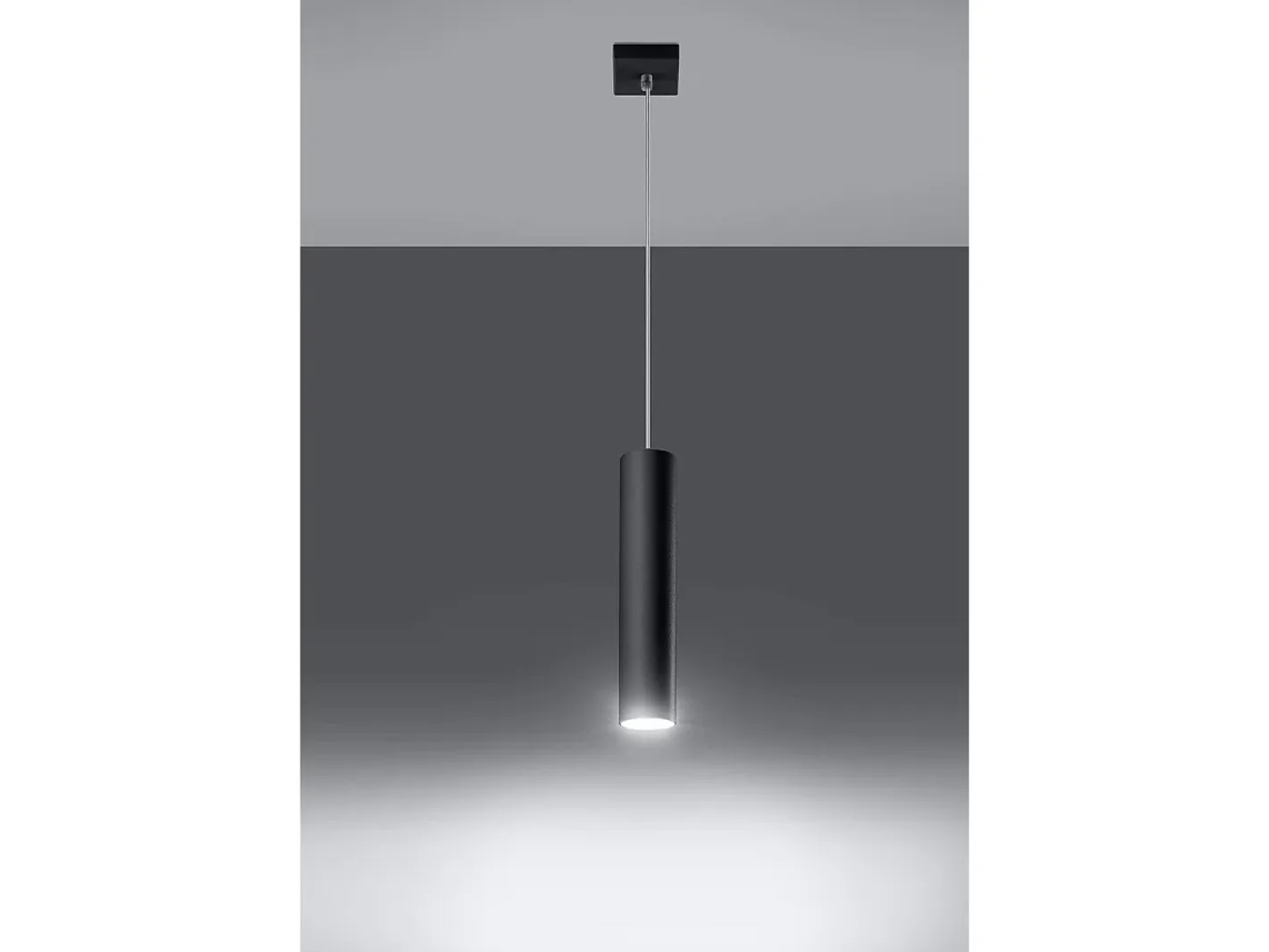 Best Sollux Lighting Sollux LAGOS - Lámpara colgante de techo con 1 luz Negra, GU10 Negro